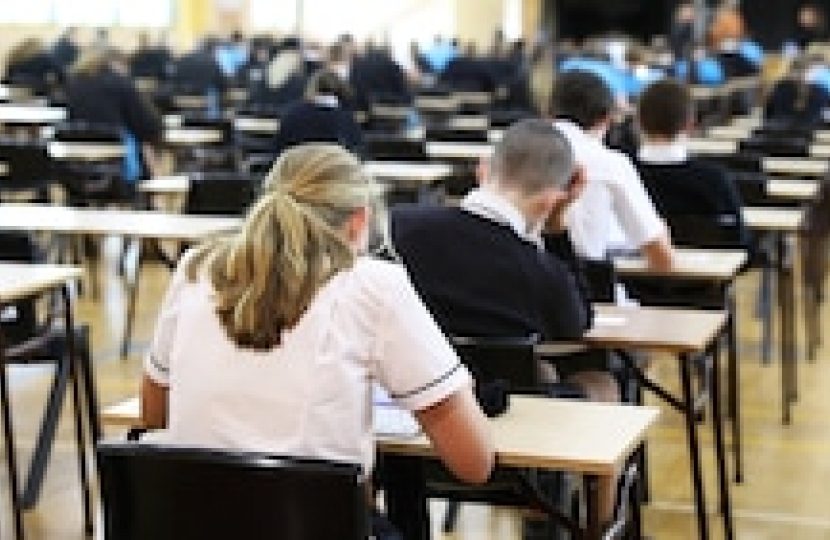 anonymous students sitting exams