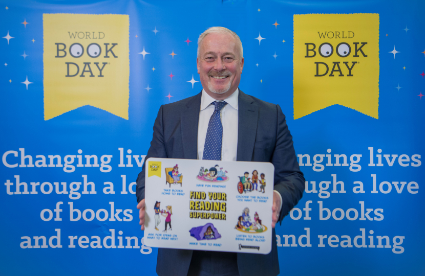 Richard celebrating World Book Day in Parliament