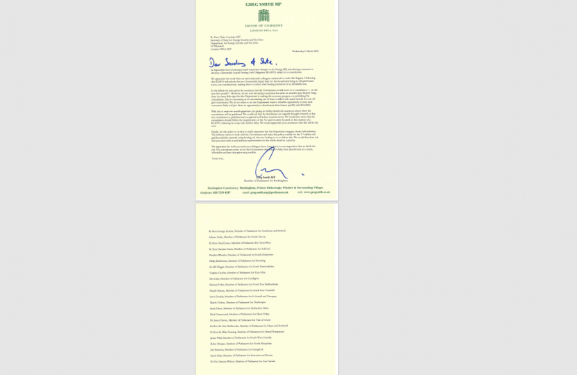 Image of the joint letter to the Energy Secretary