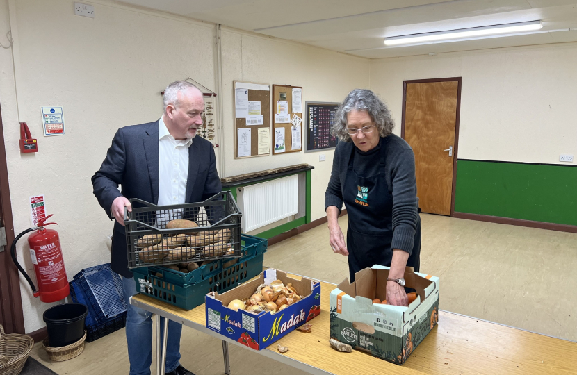Richard at Veg Box Donation Scheme in Potton