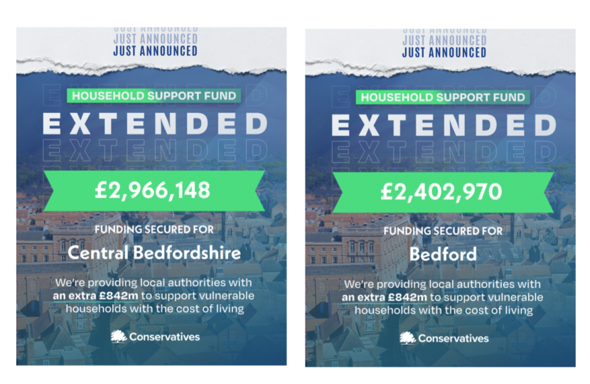 Household support fund figures for 2023-2024 for Central Bedfordshire and Bedford Borough Council