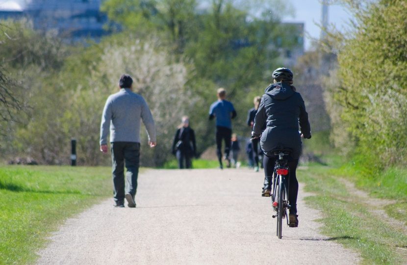 image of people walking and cycling