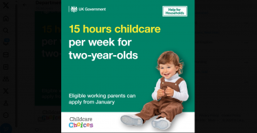 15 hours of free childcare for 2 year olds