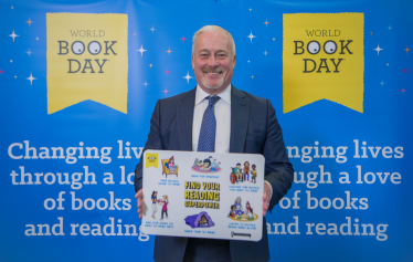 Richard celebrating World Book Day in Parliament