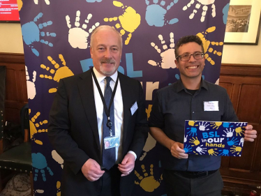 Richard with Tom Lichy, Head of Policy at the British Deaf Association