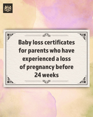 baby loss certificate graphic